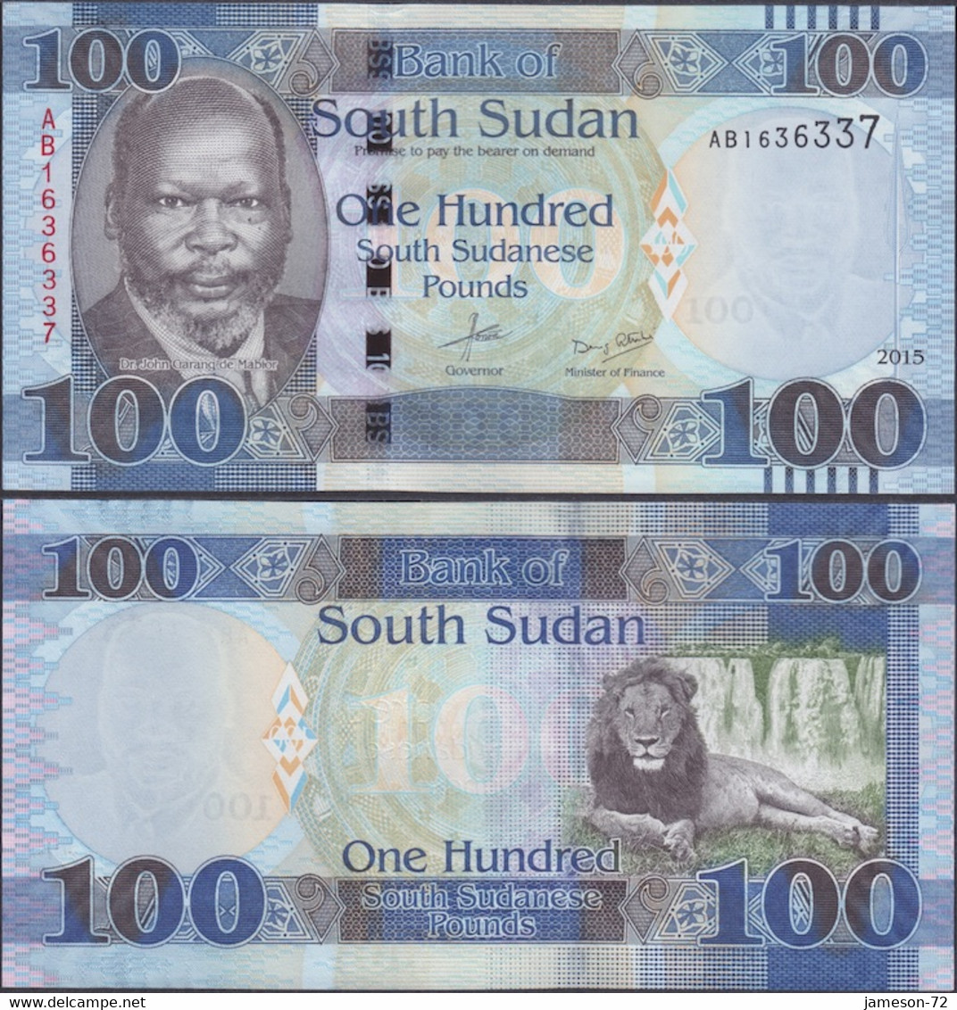 SOUTH SUDAN - 100 Pounds ND (2015) P# 15a Africa Banknote - Edelweiss Coins - Sudan Del Sud