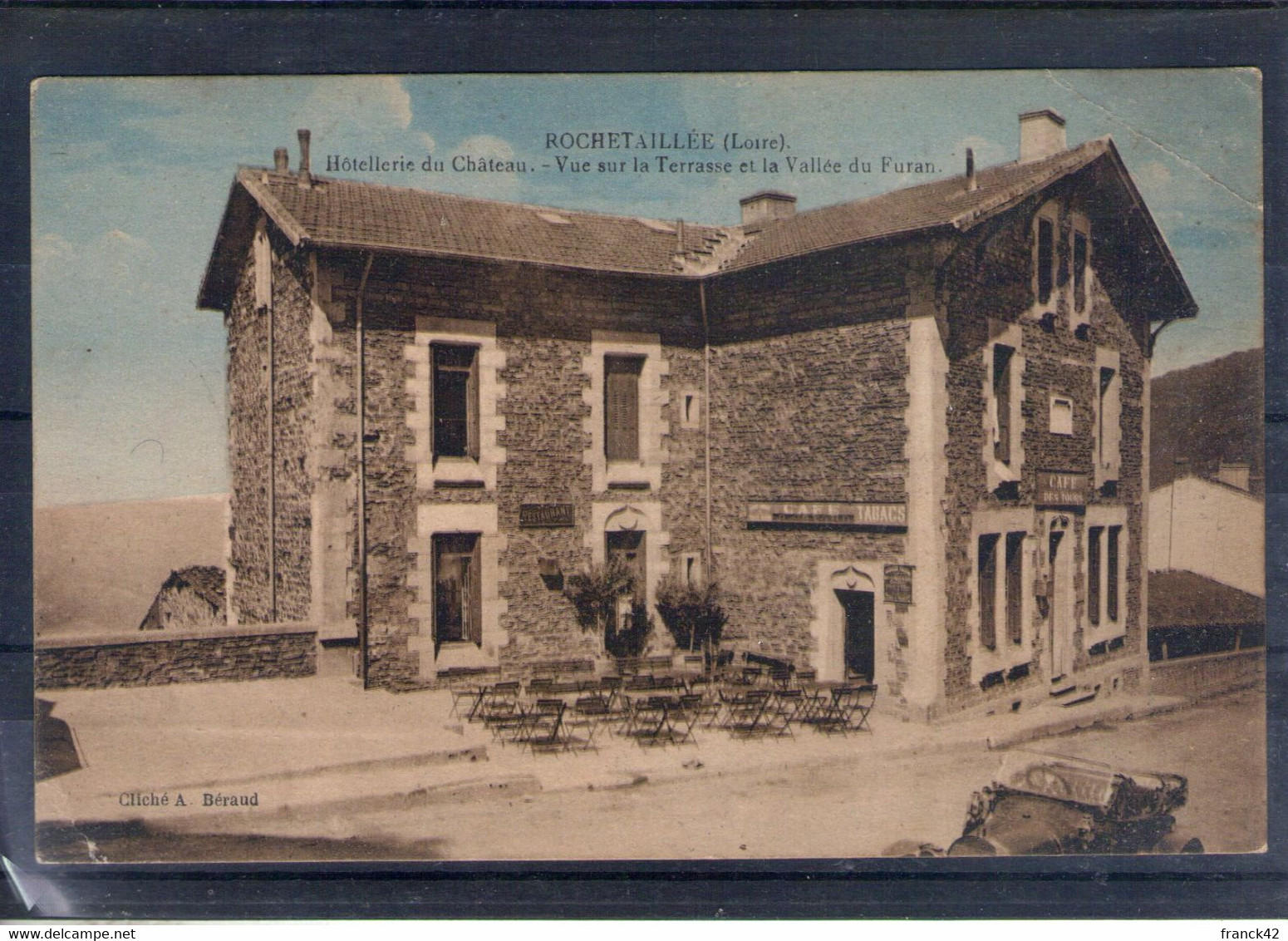 42. Rochetaillée. Hôtellerie Du Chateau. Vue Sur La Terrasse. Coin Haut Droit Abimé - Rochetaillee