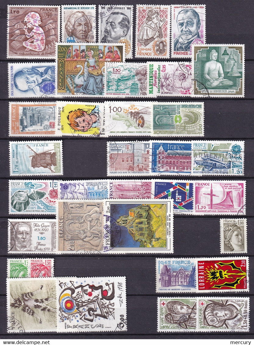 FRANCE - Année 1979 Oblitérée Presque Complète - Manque 12 Timbres - 35 Timbres - 1970-1979