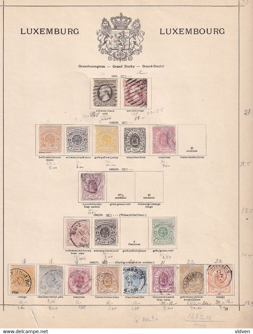 Luxemburg,  Post Stamps - Andere & Zonder Classificatie