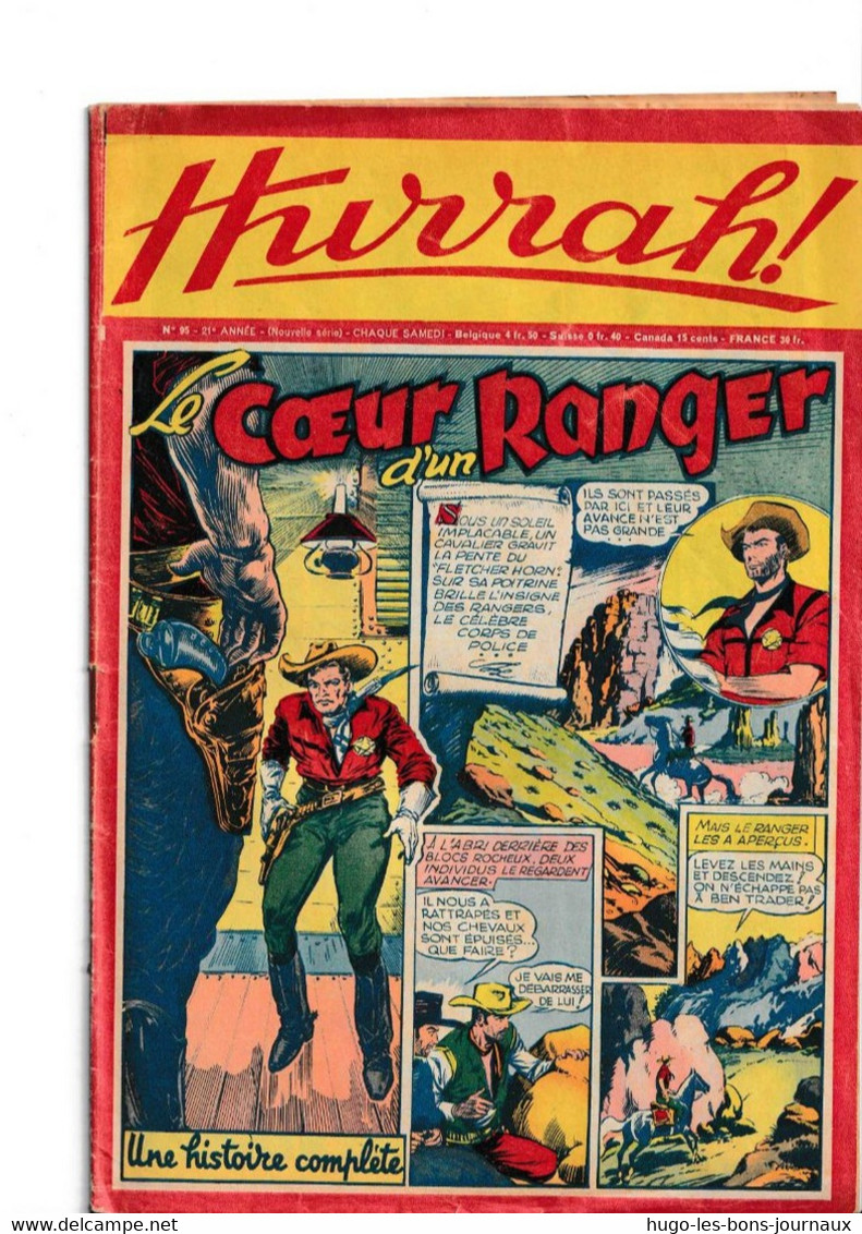 Hurrah ! N°95 _ Le Cœur D'un Ranger_1955 - Hurrah