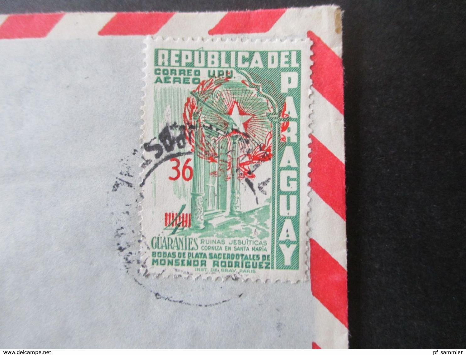 Paraguay 1959 Flugpostmarke Nr. 824 EF Luftpostbrief Domingo Scavone Asuncion Nach Mainz Gesendet - Paraguay