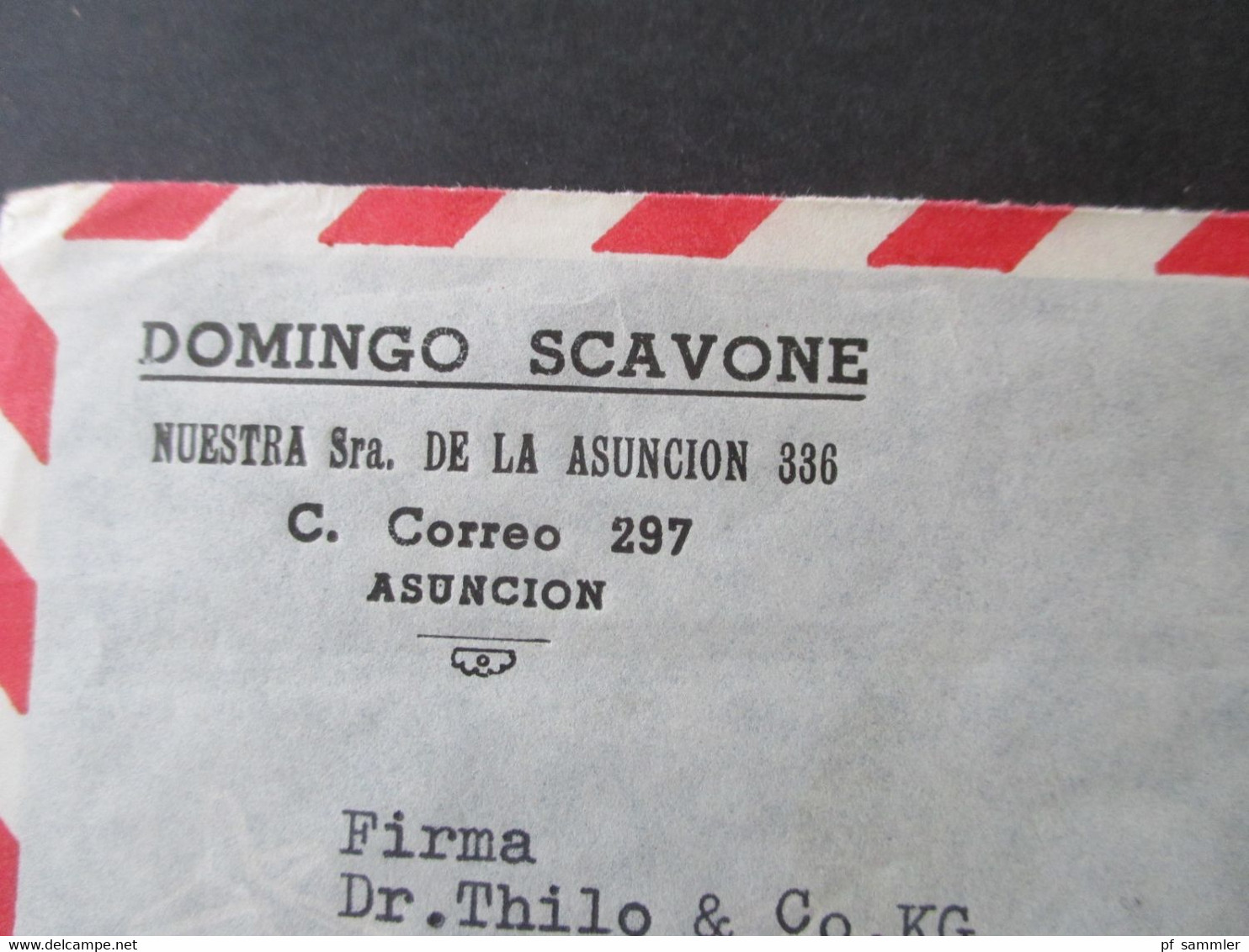 Paraguay 1959 Flugpostmarke Nr. 824 EF Luftpostbrief Domingo Scavone Asuncion Nach Mainz Gesendet - Paraguay