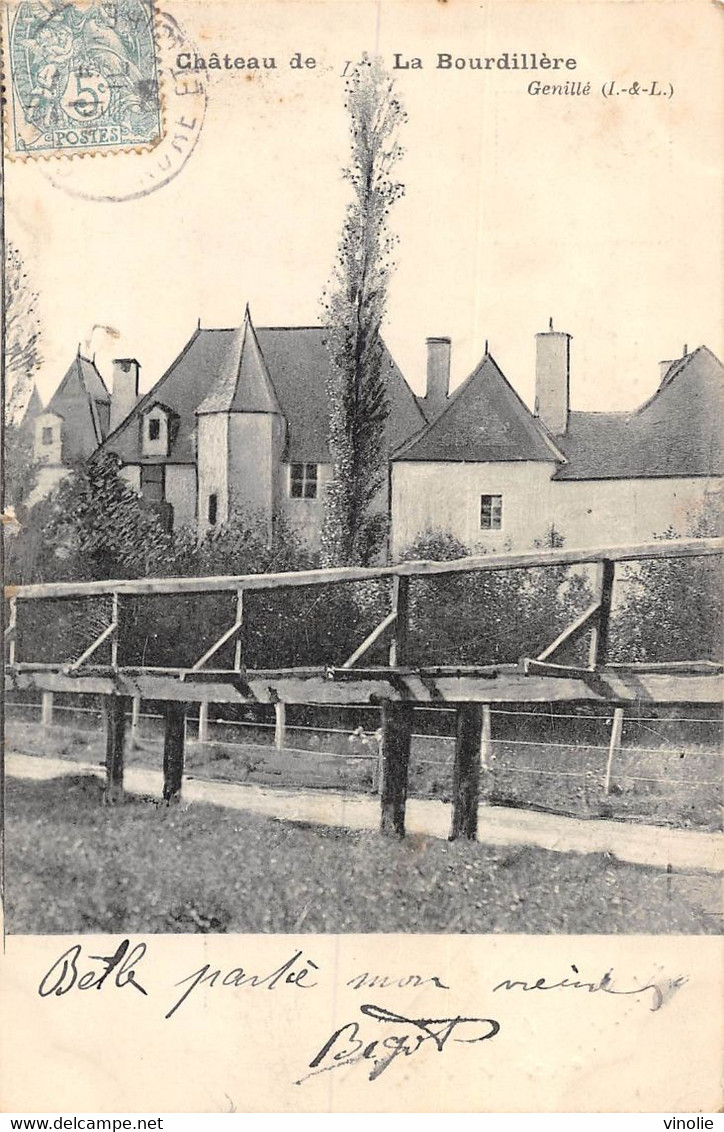 PIE-R.F-20-1851 : GENILLE. CHATEAU DE LA BOURDILLERE - Genillé