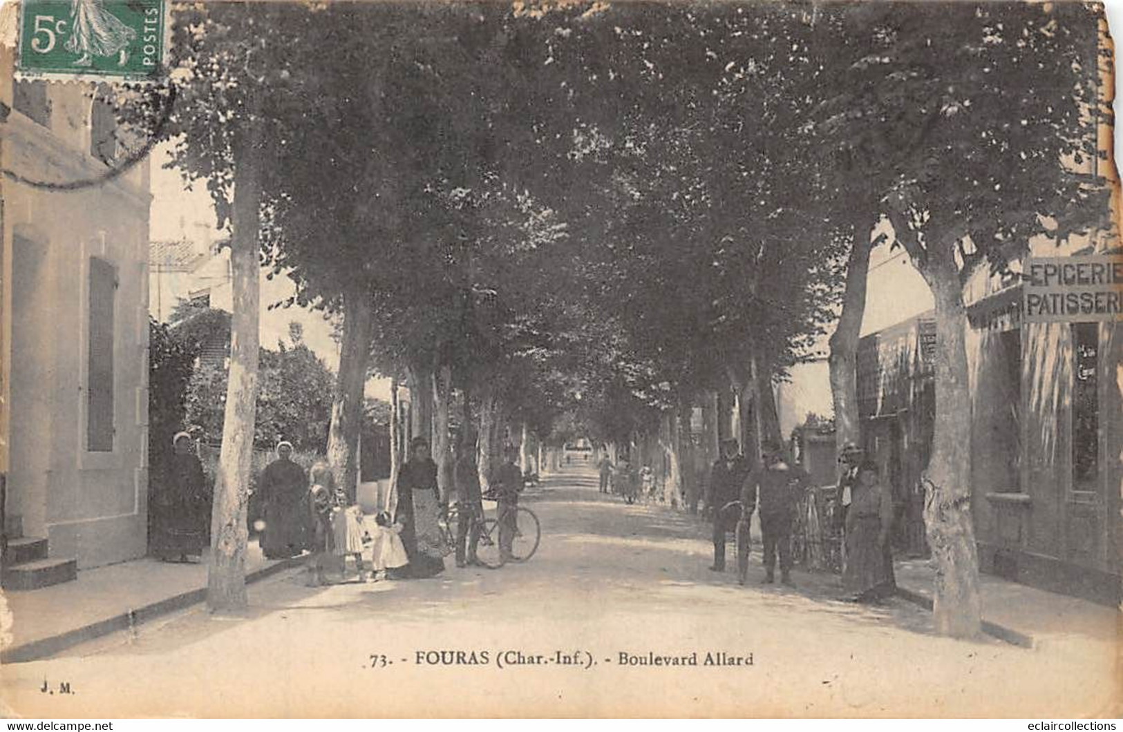 Fouras           17         Ensemble de 5 cartes différentes sur le Boulevard Allard        (voir scan)