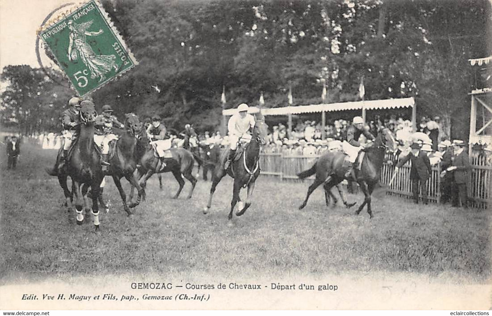 Gémozac          17          Courses De Chevaux. Départ D'un Galop          (voir Scan) - Otros & Sin Clasificación