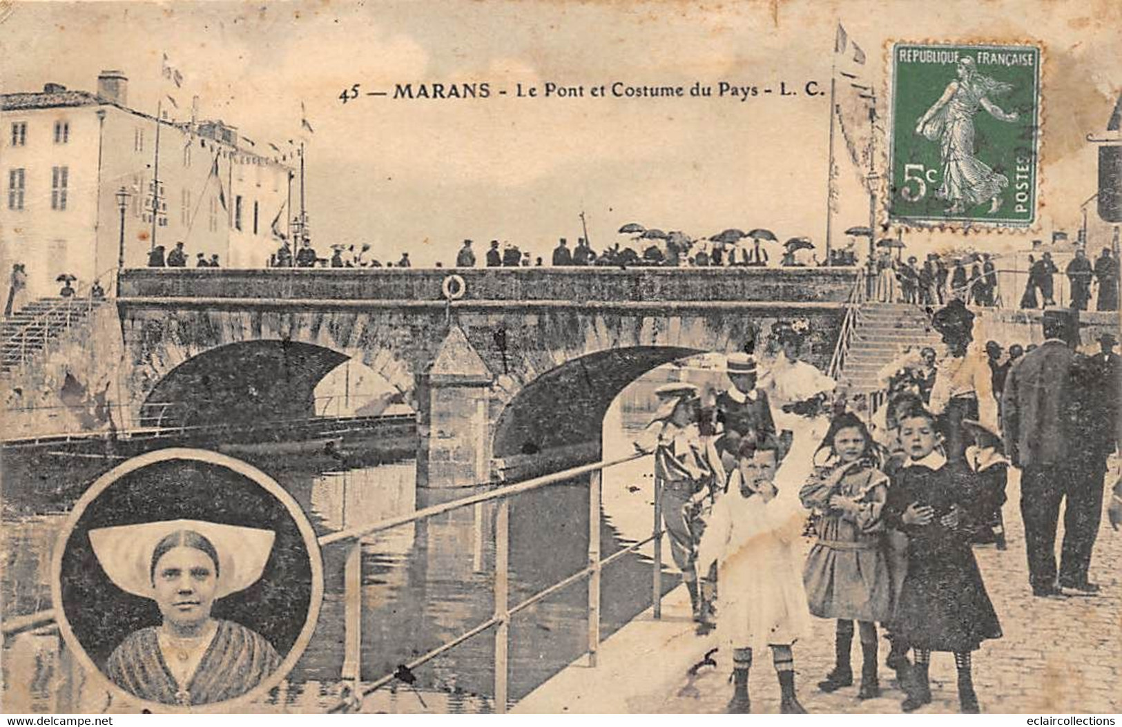 Marans           17        Le Pont Et Costume Du Pays         (voir Scan) - Otros & Sin Clasificación