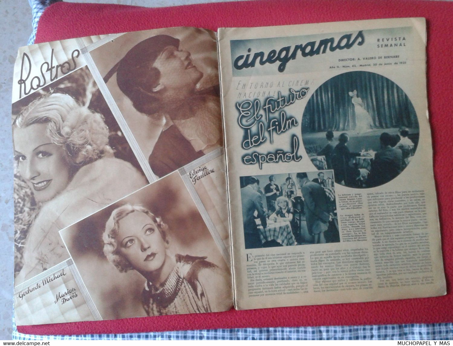 REVISTA MAGAZINE CINEGRAMAS NÚM 42 30 JUNIO DE 1935 ADRIENNE AMES GINGER ROGERS CARLOS GARDEL MIRNA LOY MARLENE DIETRICH - [4] Themes