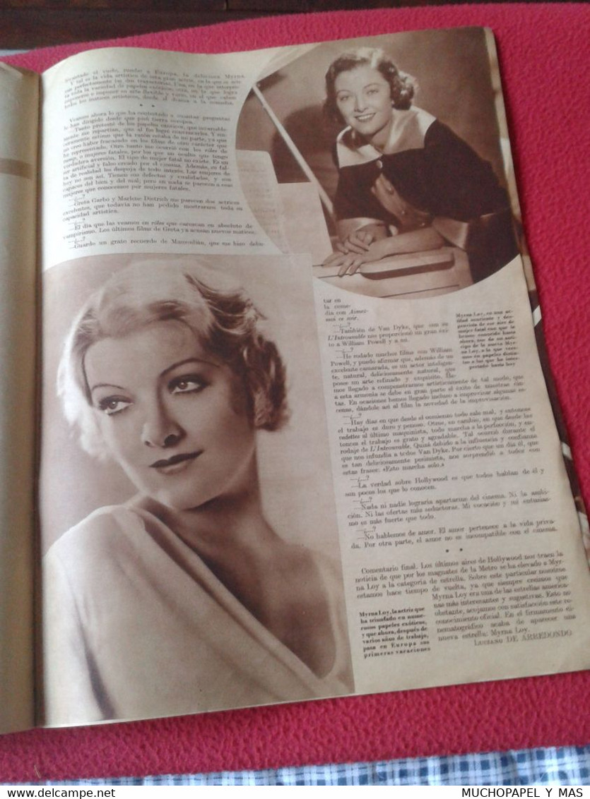 REVISTA MAGAZINE CINEGRAMAS NÚM 42 30 JUNIO DE 1935 ADRIENNE AMES GINGER ROGERS CARLOS GARDEL MIRNA LOY MARLENE DIETRICH