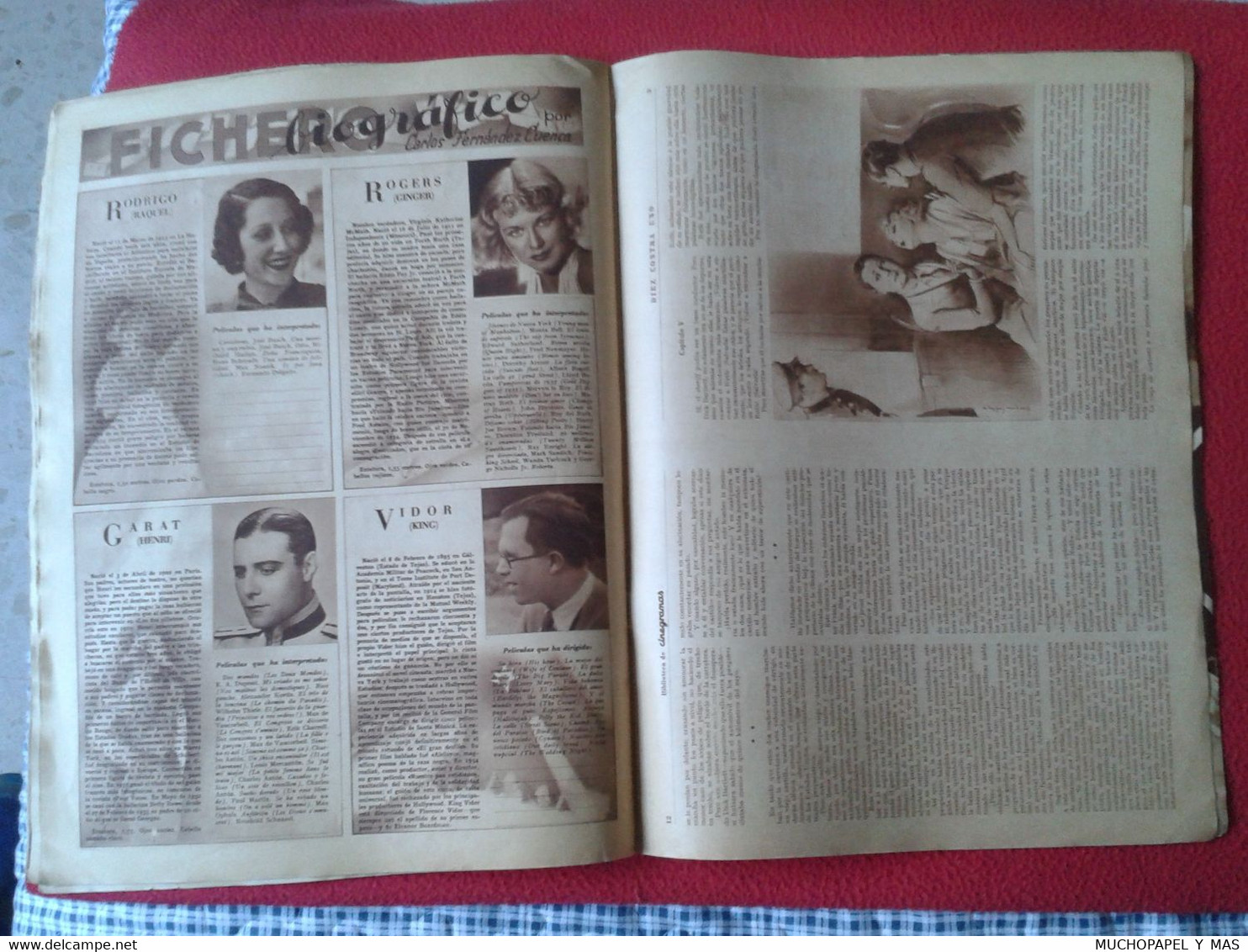 REVISTA MAGAZINE CINEGRAMAS NÚM 42 30 JUNIO DE 1935 ADRIENNE AMES GINGER ROGERS CARLOS GARDEL MIRNA LOY MARLENE DIETRICH