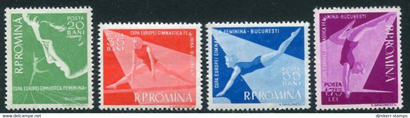 ROMANIA 1957 Women's Gymnastics Championship MNH / **  Michel 1639-42 - Ongebruikt