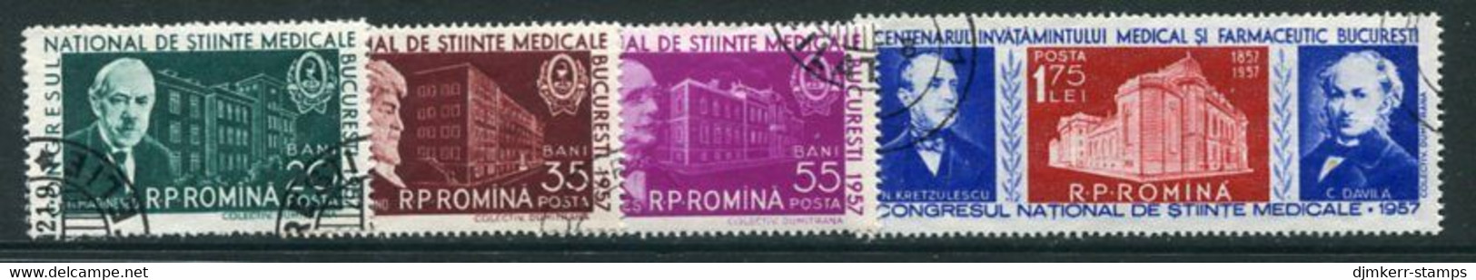 ROMANIA 1957 National Doctors' Congress Used  Michel 1635-38 - Oblitérés
