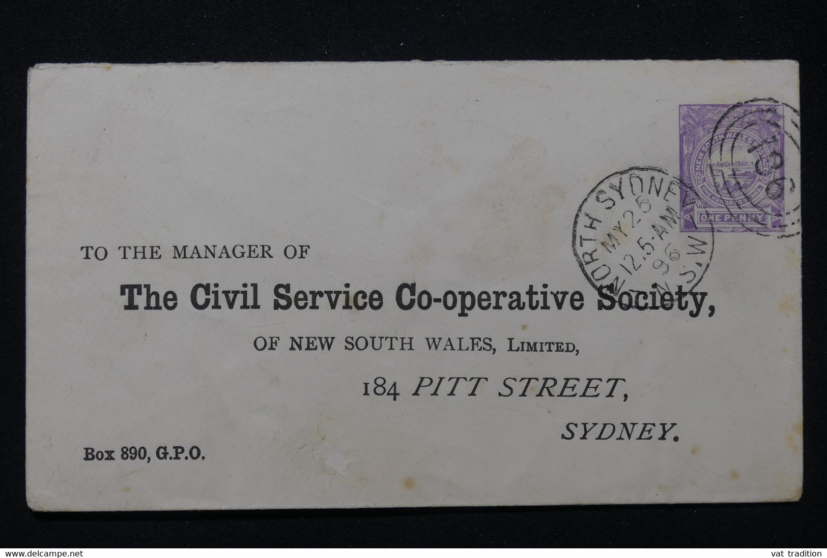 NEW SOUTH WALES - Entier Postal ( Enveloppe ) De Sydney En 1896 Avec Repiquage  - L 80120 - Covers & Documents