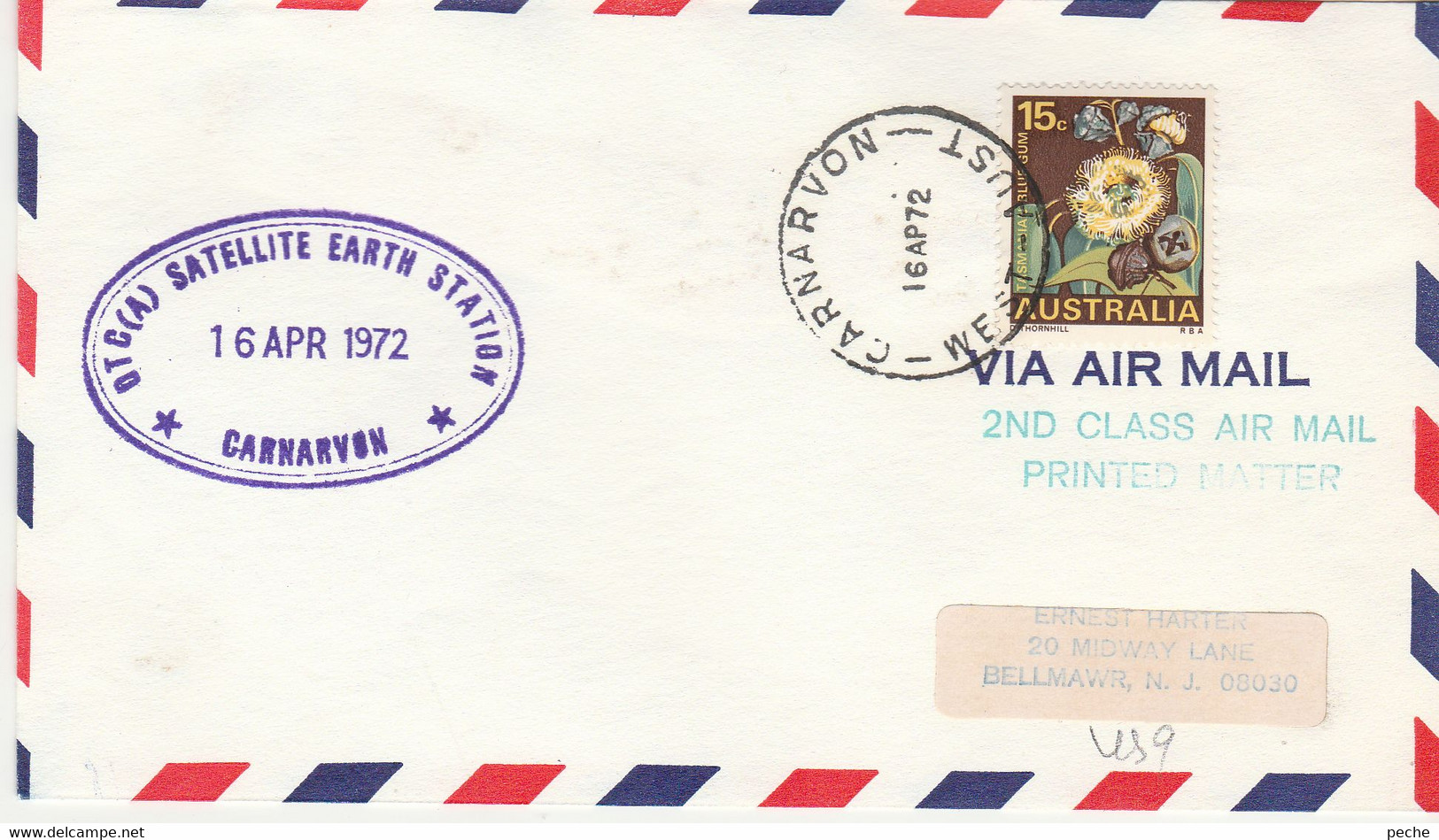 N°976 N -lettre (cover) OTC Satellite Earth Station -Carnarvon Australie- - Ozeanien