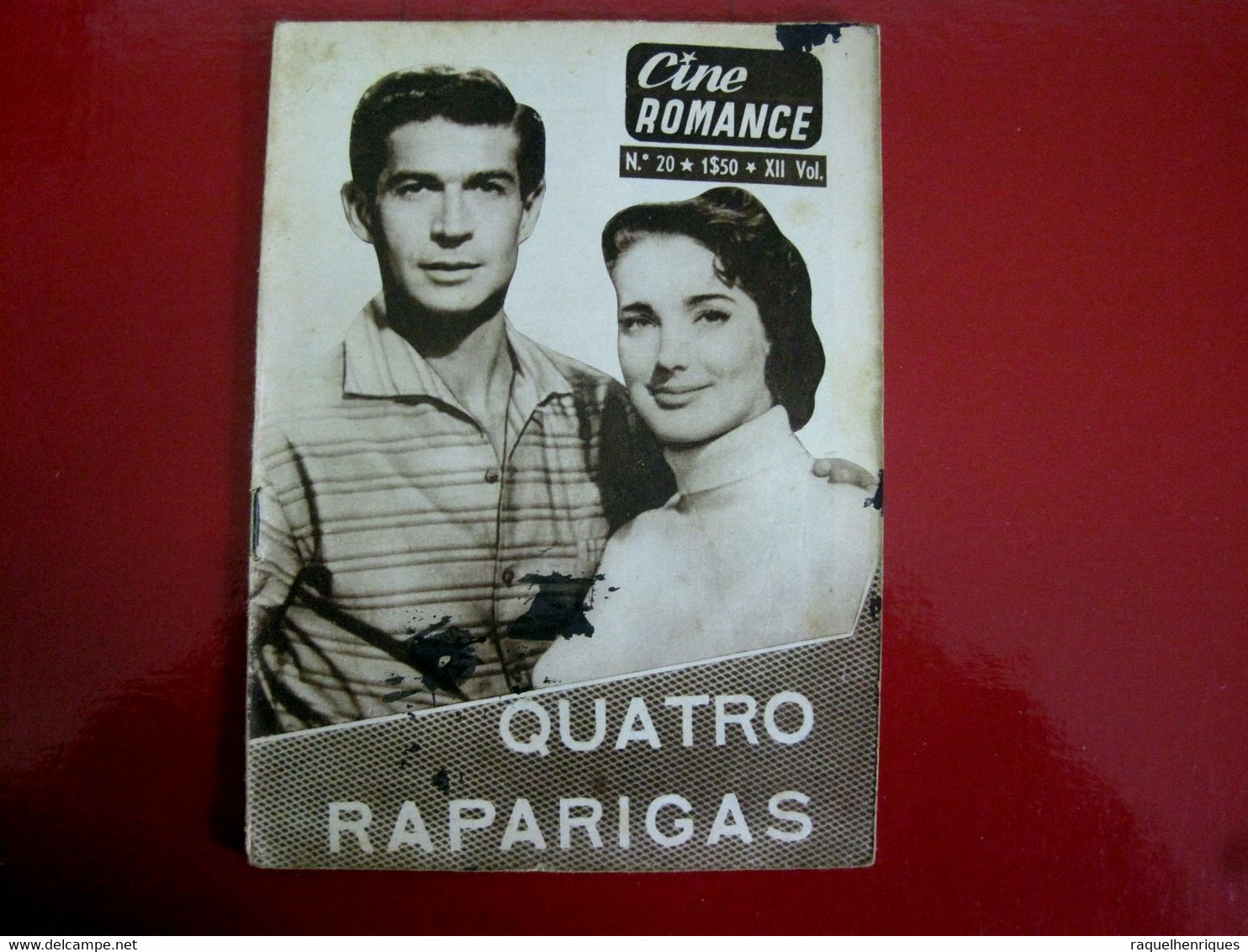 Four Girls In Town 1957 - George Nader, Julie Adams, Sydney Chaplin - PORTUGAL MAGAZINE - CINE ROMANCE Nº 20 - Revues & Journaux