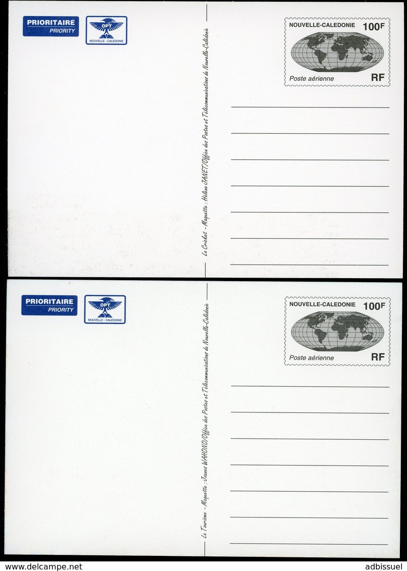 1996 NOUVELLE CALEDONIE Deux Entiers Postaux "prêt à Poster" N° 1-CP Et 2-CP. Neufs/TB.  Cote 24€ - Ganzsachen