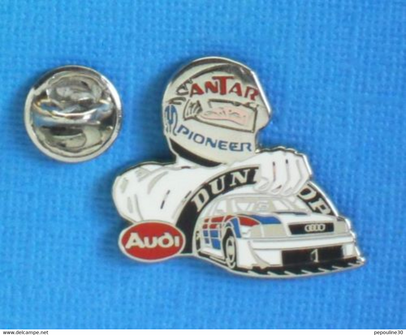 1 PIN'S //  ** PILOTE AUDI / 24H DU MANS. / ANTAR / PIONEER / DUNLOP ** . (Jacabi) - Audi