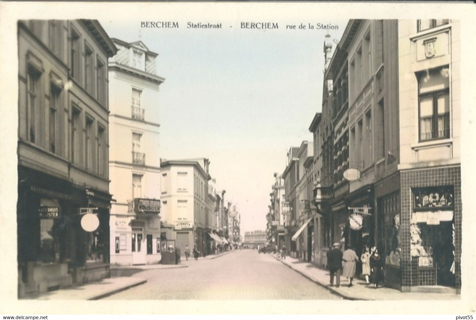 Berchem  Statiestraat - Rue De La Station  FOTO-KAART - Antwerpen