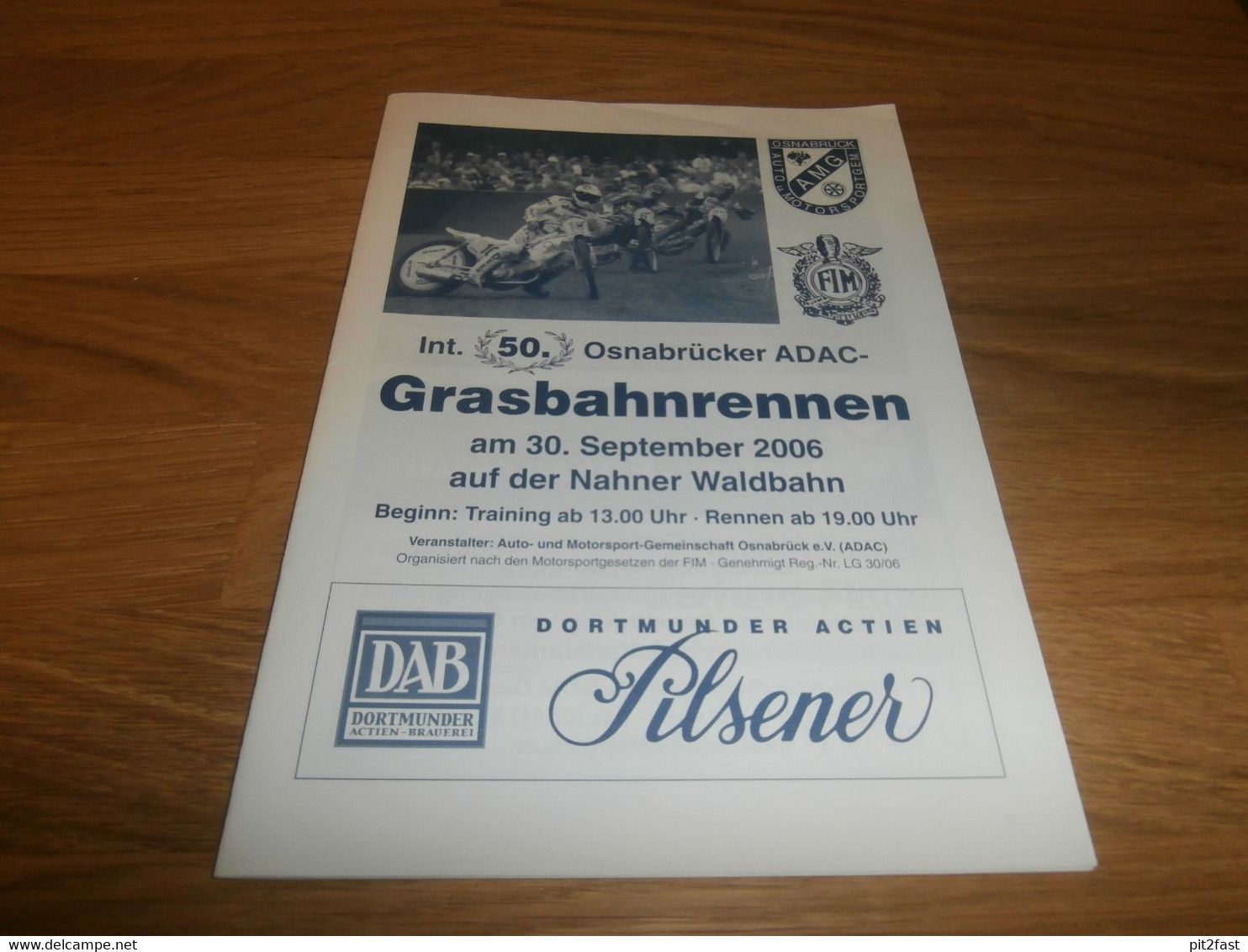 Speedway Osnabrück 30.09.2006 , Grasbahn , Grasbahnrennen , Programmheft / Programm / Rennprogramm , Program !!! - Motorfietsen