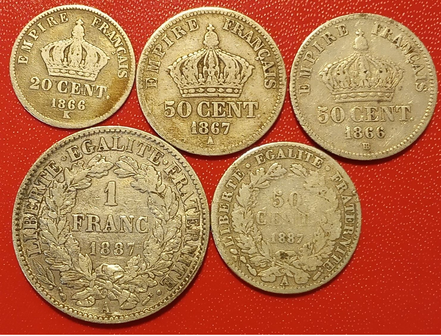 Lot De Pièces Argent Cotées,2ème République, Napoléon III. - Andere & Zonder Classificatie