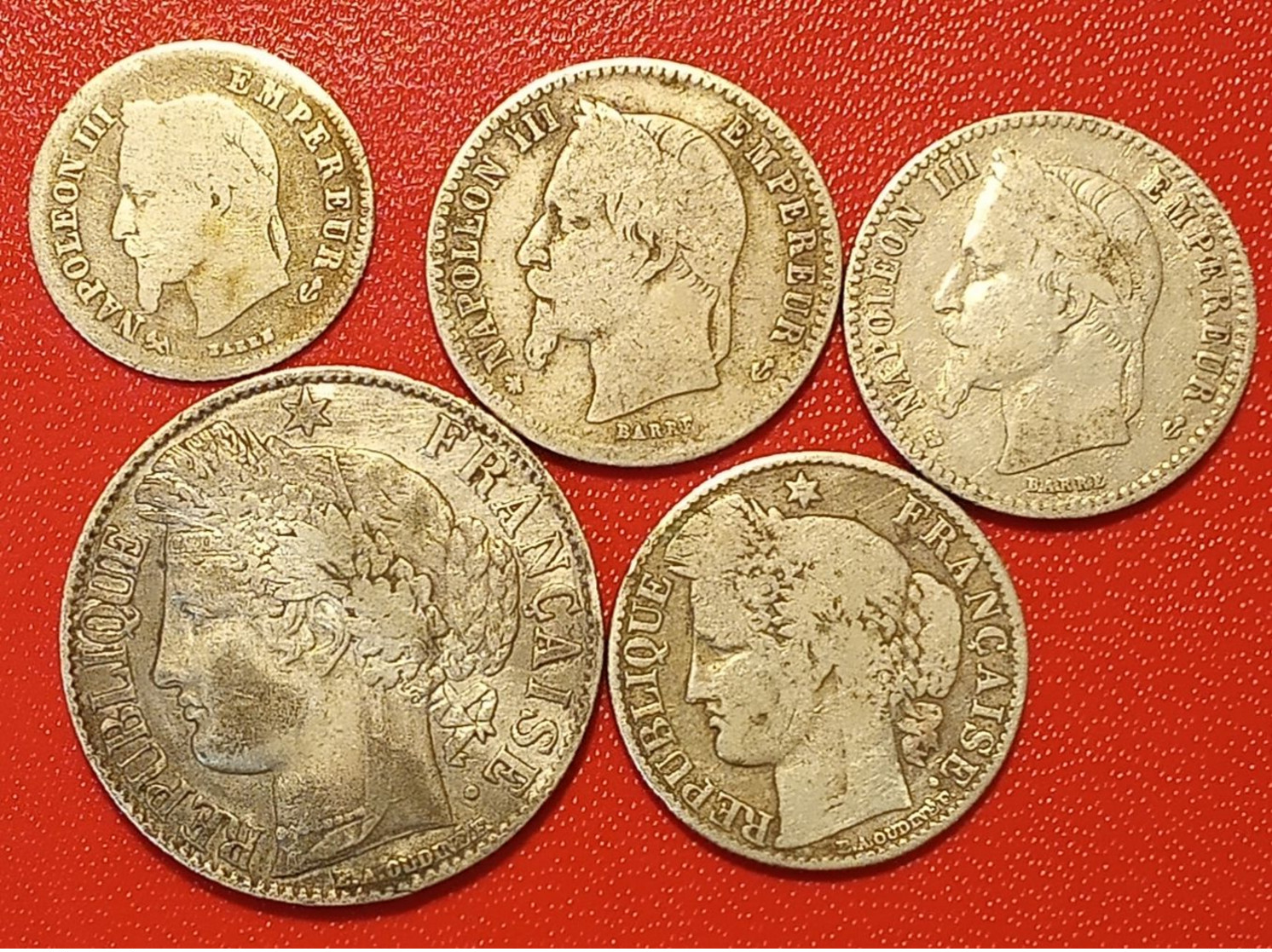 Lot De Pièces Argent Cotées,2ème République, Napoléon III. - Andere & Zonder Classificatie