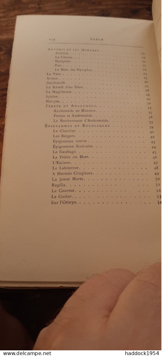 Les Trophées JOSE-MARIA DE HEREDIA Alphonse Lemerre 1952 - Auteurs Français