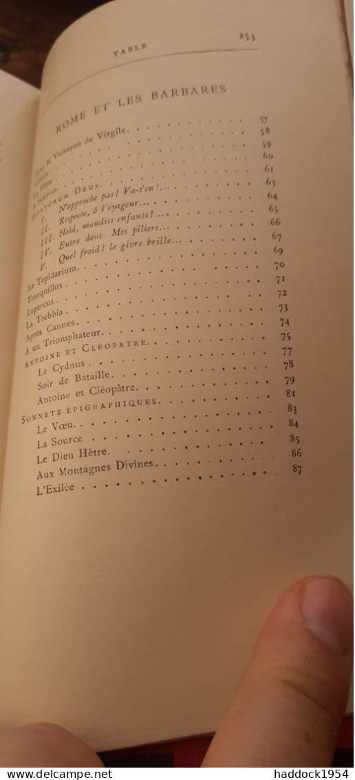 Les Trophées JOSE-MARIA DE HEREDIA Alphonse Lemerre 1952 - Auteurs Français