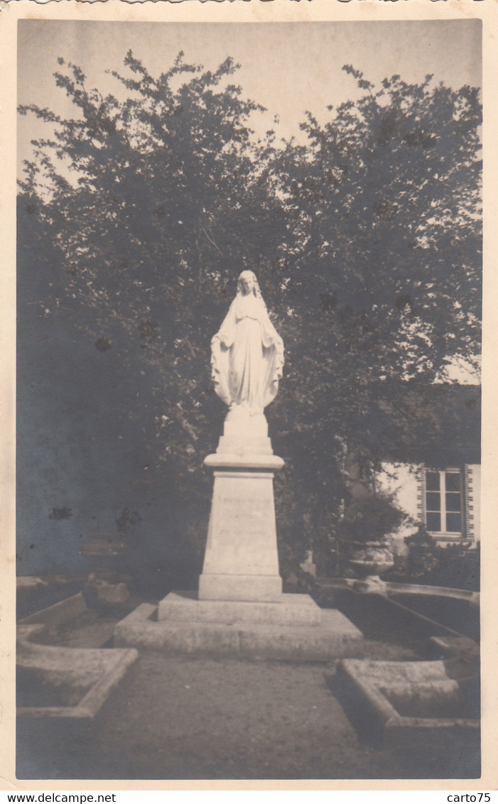 Photographie - Statue De La Vierge Marie - Cour - Ecole ? - Lieu à Situer - Fotografie