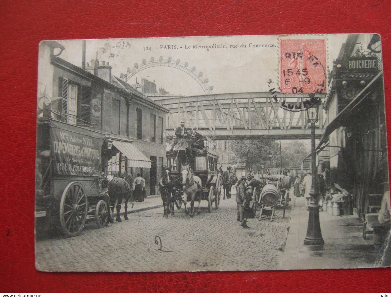 75 - PARIS ( 15e ) - " LE METROPOLITAIN RUE DU COMMERCE " -  DEMENAGEMENT : NIEL..." RARE " - - Distrito: 15