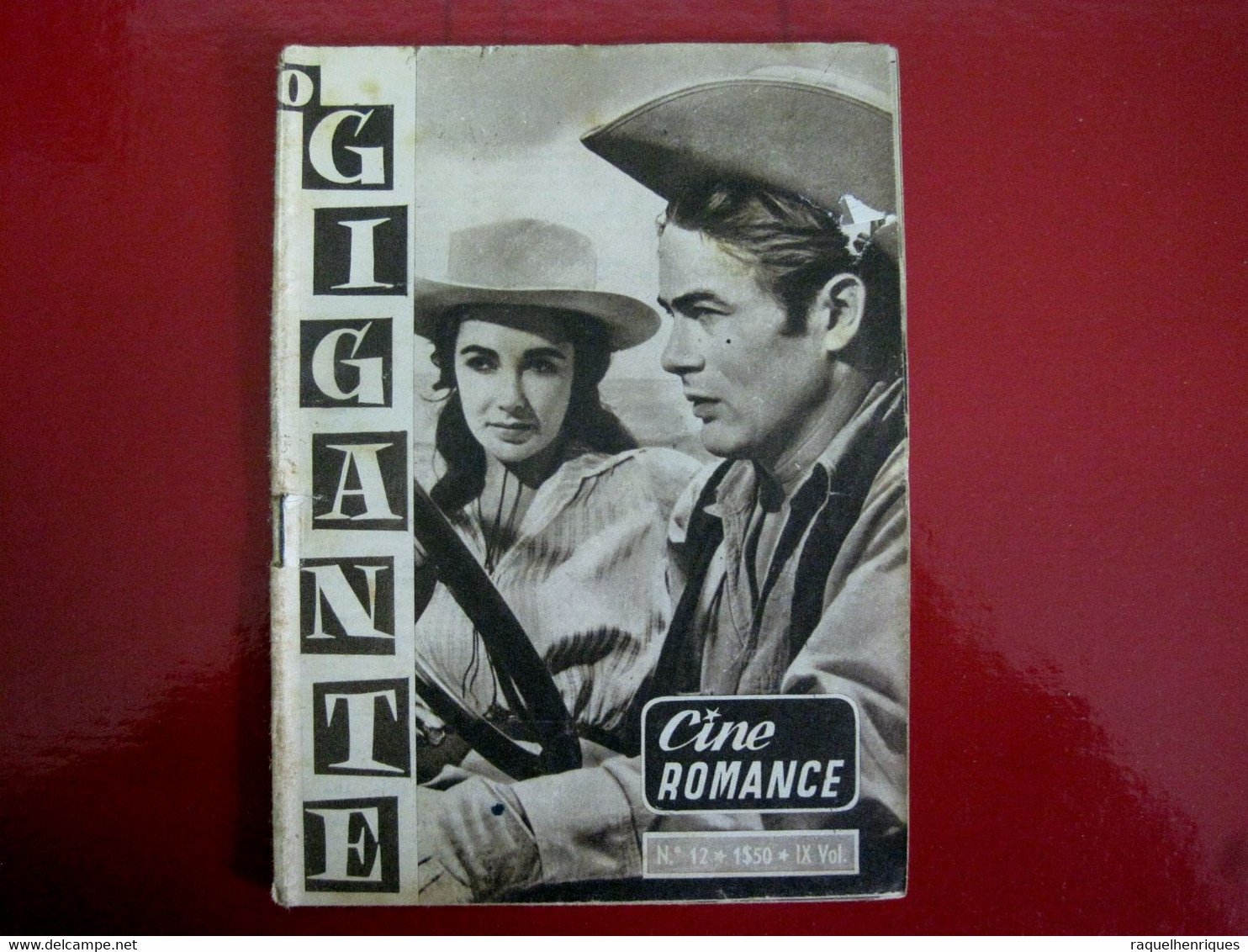 Giant 1956 - Elizabeth Taylor, Rock Hudson, James Dean - PORTUGAL MAGAZINE - CINE ROMANCE Nº 12 - Magazines