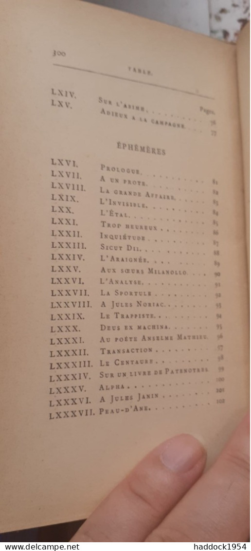 sonnets 1e partie (1847-1871) JOSEPHIN SOULARY alphonse lemerre 1880