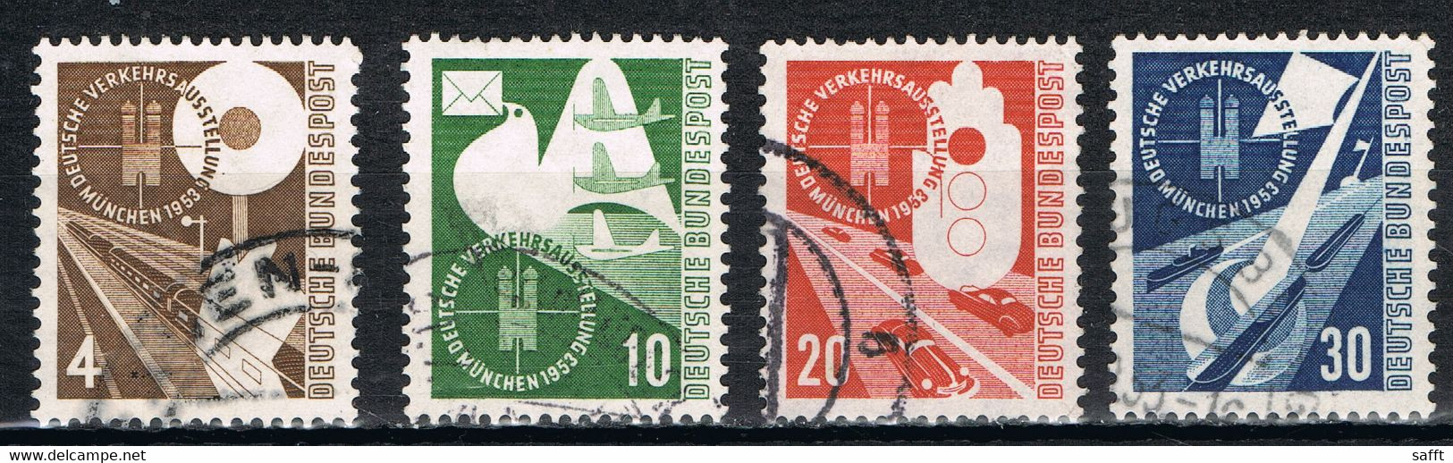 Bund 167/170 Gestempelt - Verkehrsausstellung 1953 - Usados