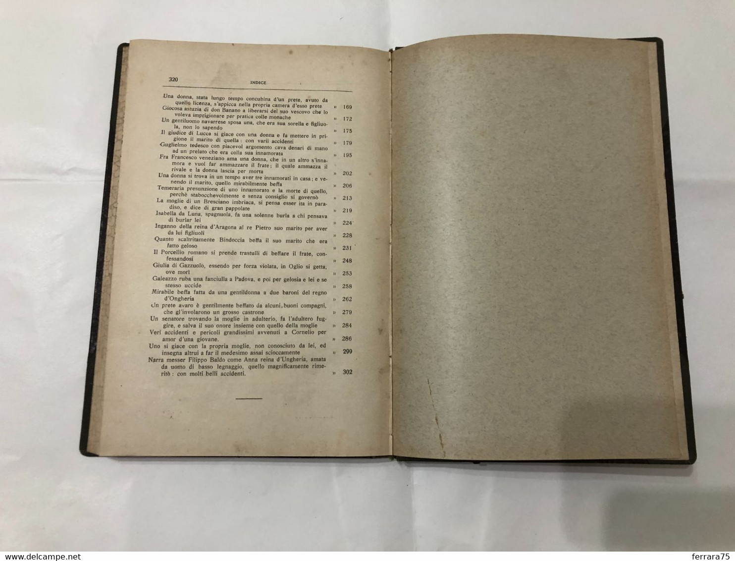 LIBRO NOVELLE MONSIGNORE MATTEO BANDELLO VESCOVO DI AGEN MILANO 1909 PAG.320.