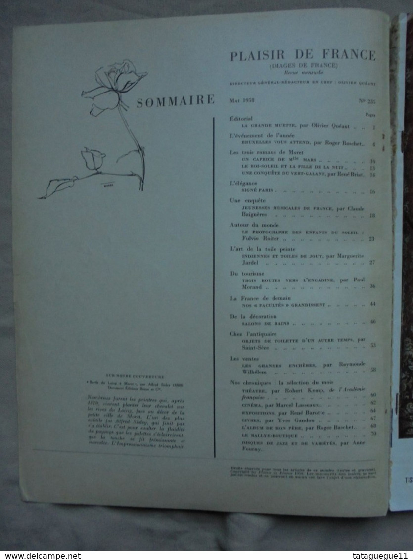 Ancien - Revue "Plaisir De France" Les Trois Romans De Moret Mai 1958 - House & Decoration