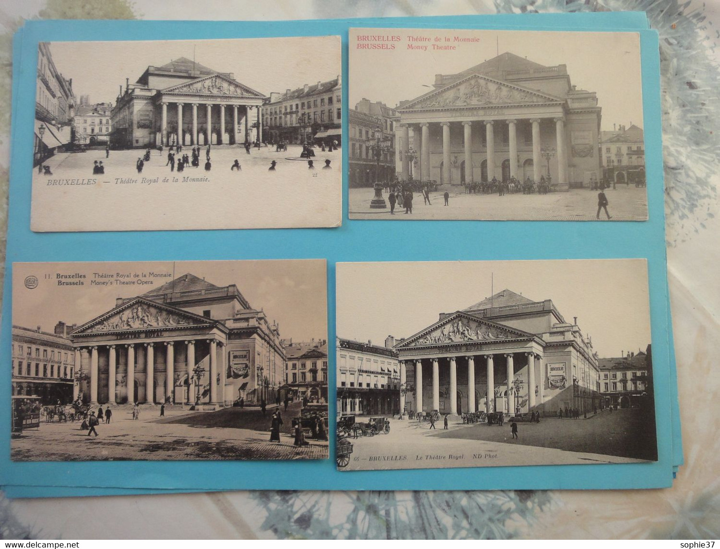 Bruxelles-Lot De 4 Cpa: Théâtre Royal De La Monnaie - Sets And Collections