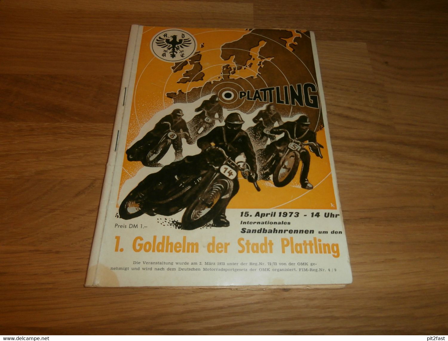 Speedway Plattling , 15.04.1973 , Sandbahn , Programmheft / Programm / Rennprogramm , Program !!! - Motor Bikes