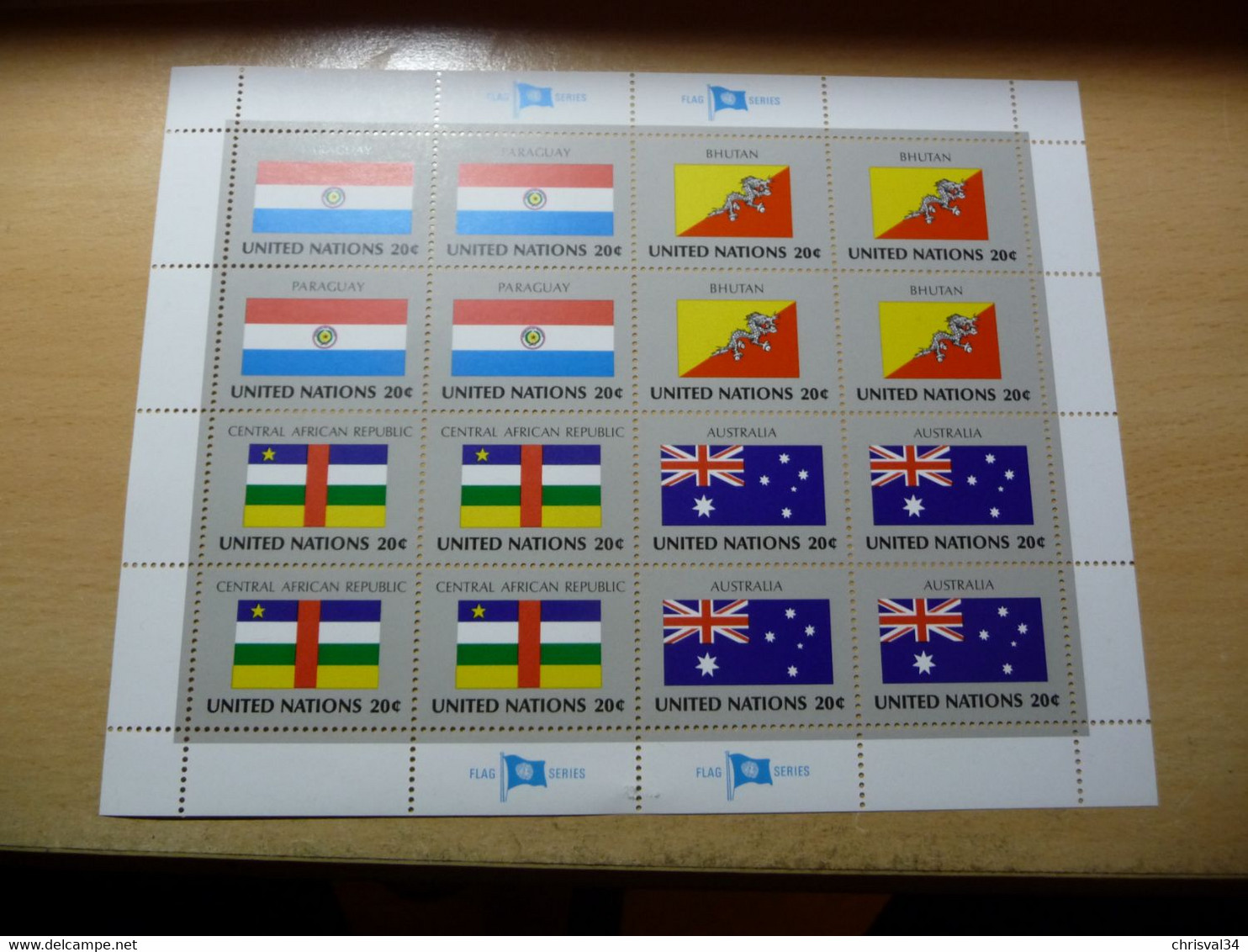 NATIONS  UNIES  ( New-York )  FEUILLES  DRAPEAUX  ANNEE  1984  N  416  A  431  COTE  87  EUROS  NEUFS  LUXE** - Sonstige & Ohne Zuordnung