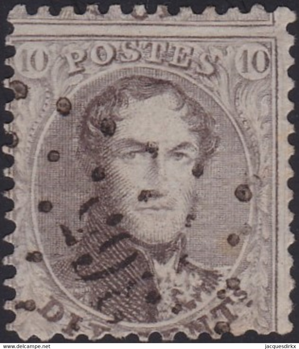 Belgie   .    OBP    .    14A    .     O      .       Gebruikt   .   /   .   Oblitéré - 1863-1864 Medaillen (13/16)