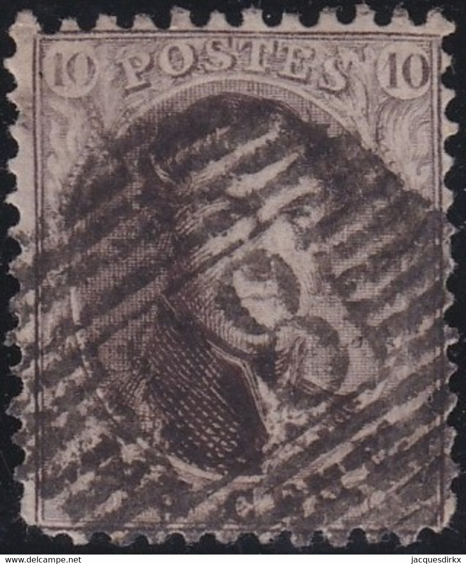 Belgie   .    OBP    .    14A    .     O      .       Gebruikt   .   /   .   Oblitéré - 1863-1864 Medaglioni (13/16)