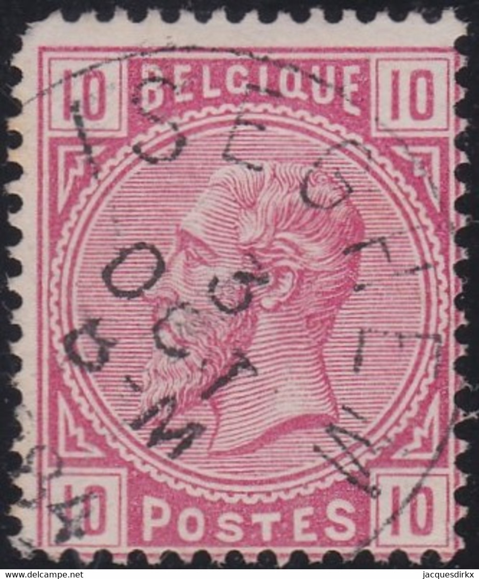 Belgie   .    OBP    .    38     .     O      .       Gebruikt   .   /   .   Oblitéré - 1883 Léopold II