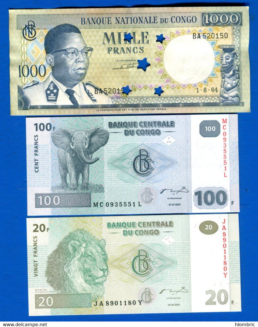 Congo  Ex  Belge  6  Billets - República Del Congo (Congo Brazzaville)