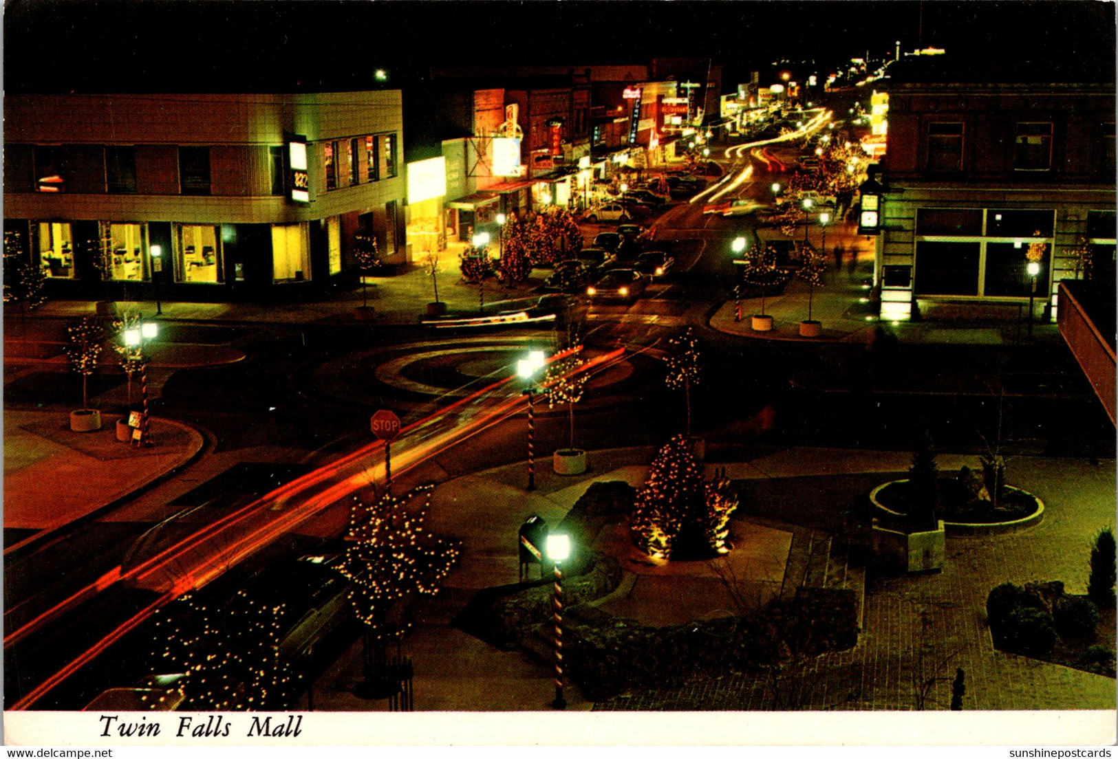 Idaho Twin Falls Mall Downtown Main Street At Night - Twin Falls