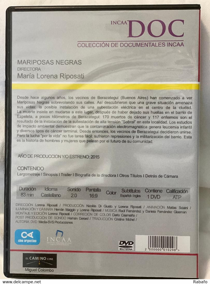 DVD Argentino Película Mariposas Negras Año 2015 - Dokumentarfilme