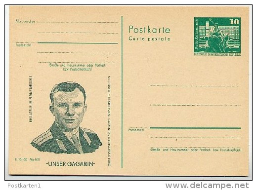 DDR P79-8-81 C145 Postkarte PRIVATER ZUDRUCK Juri Gagarin Burg 1981 - Cartes Postales Privées - Neuves