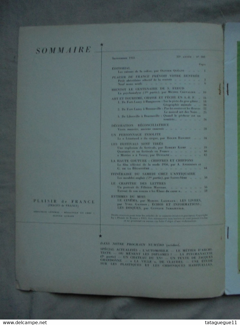 Ancien - Revue "Plaisir De France" Septembre 1955 - Maison & Décoration