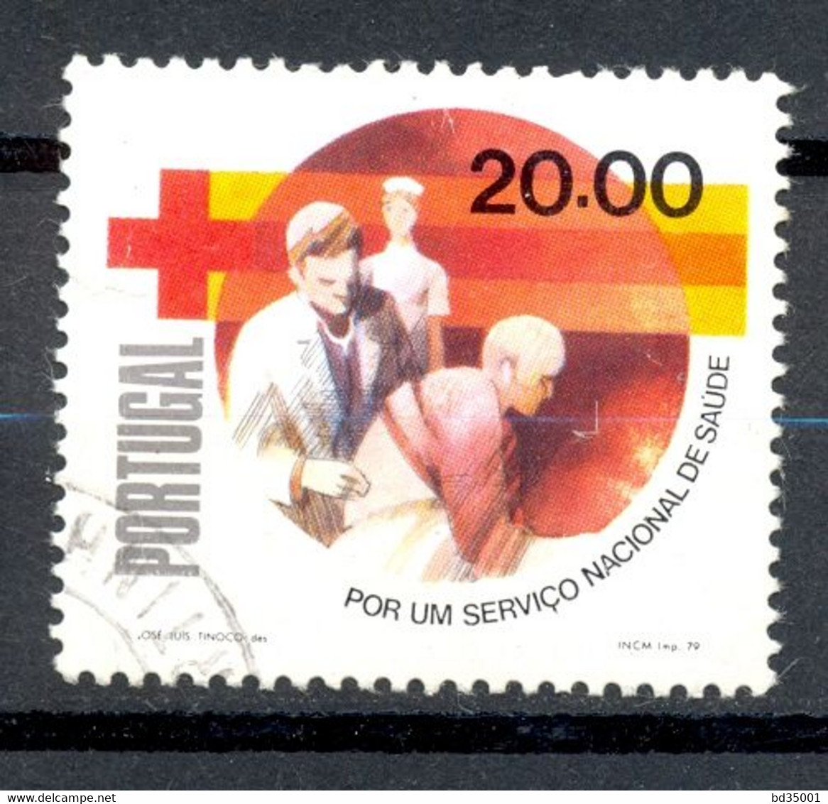 Oblitéré - Portugal - 1979 Y&T 1446 - National Health Service Campaign - 20 $ -  Croix-Rouge Croissant Rouge - (1) - Autres & Non Classés