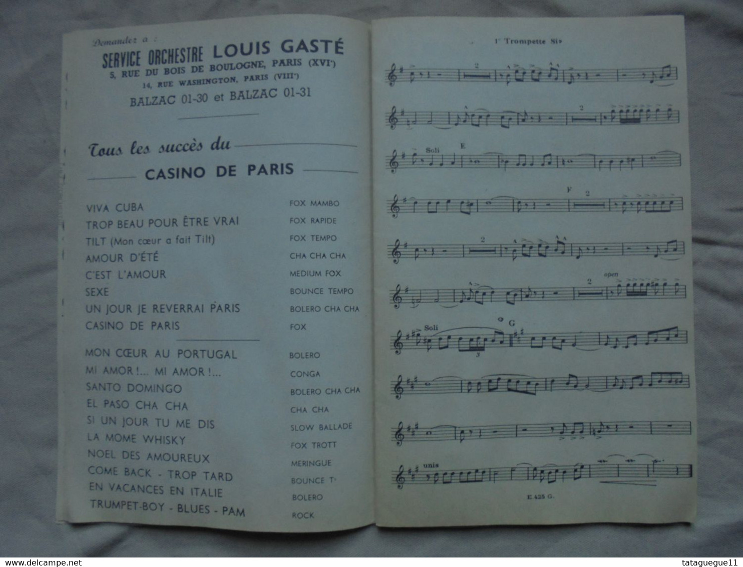 Ancien - Partition Quelque Part Dans Le Monde/Mon Amour Louis Gasté Années 60 - Song Books