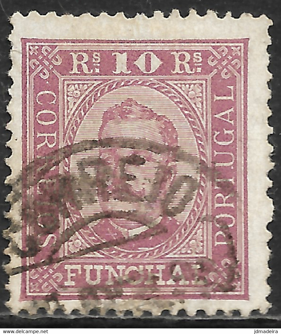 Funchal – 1892 King Carlos 10 Réis Used Stamp - Funchal