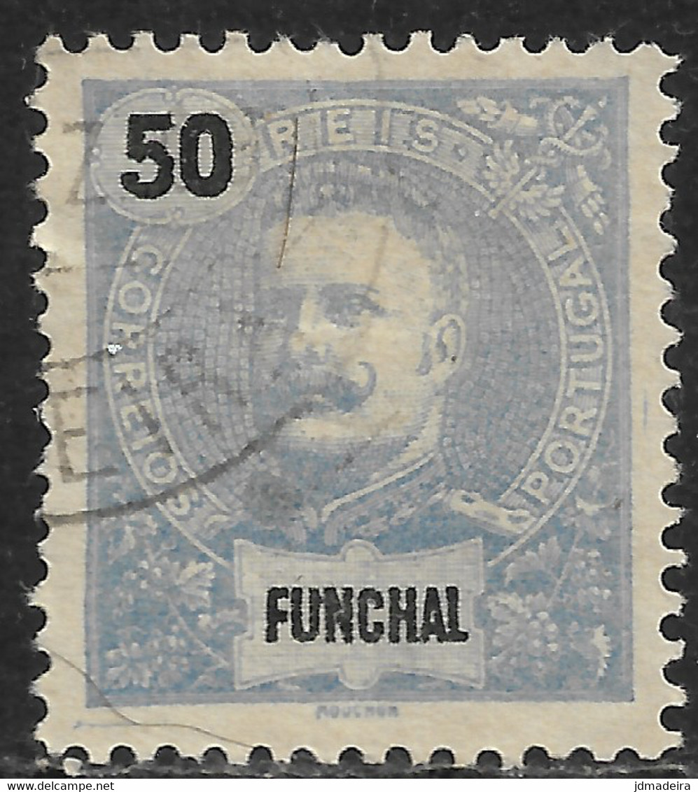 Funchal – 1898 King Carlos 50 Réis Used Stamp - Funchal