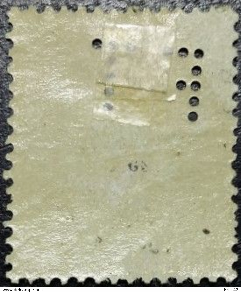 France N°92a Neuf* Perforé "FT". La Foncière "SUPPORT RARE NEUF*". - Unused Stamps